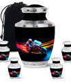 Motorcycle Rider Cremation Urn for Human Ashes - Memorial Urn for Dad