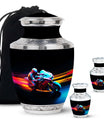 Motorcycle Rider Cremation Urn for Human Ashes - Memorial Urn for Dad
