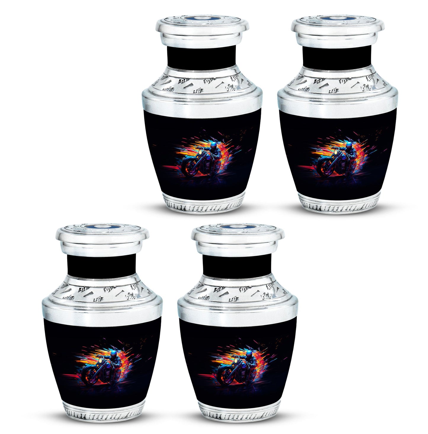 Personalized Motorcycle Cremation Urn for Adults - 10-inch, 200 cu in - Yatskia