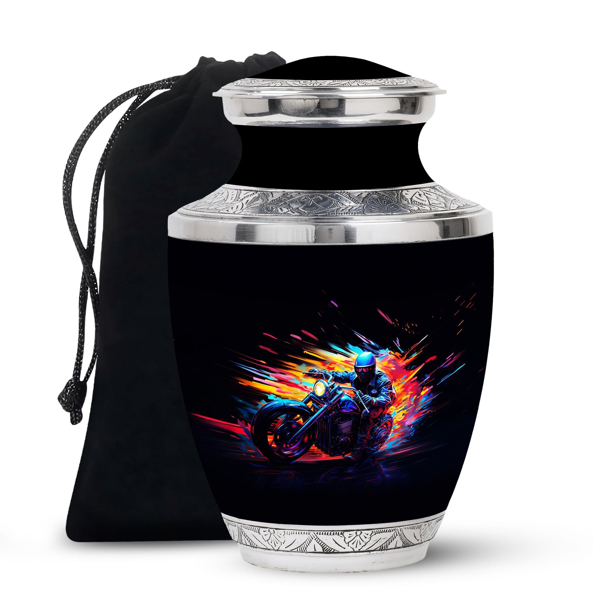 Racing Biker Urn for Human Ashes - Cremation Urns For Adults