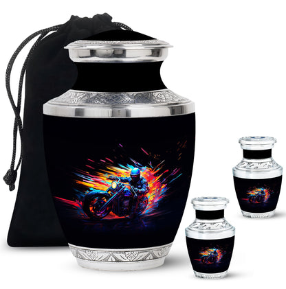 Personalized Motorcycle Cremation Urn for Adults - 10-inch, 200 cu in - Yatskia