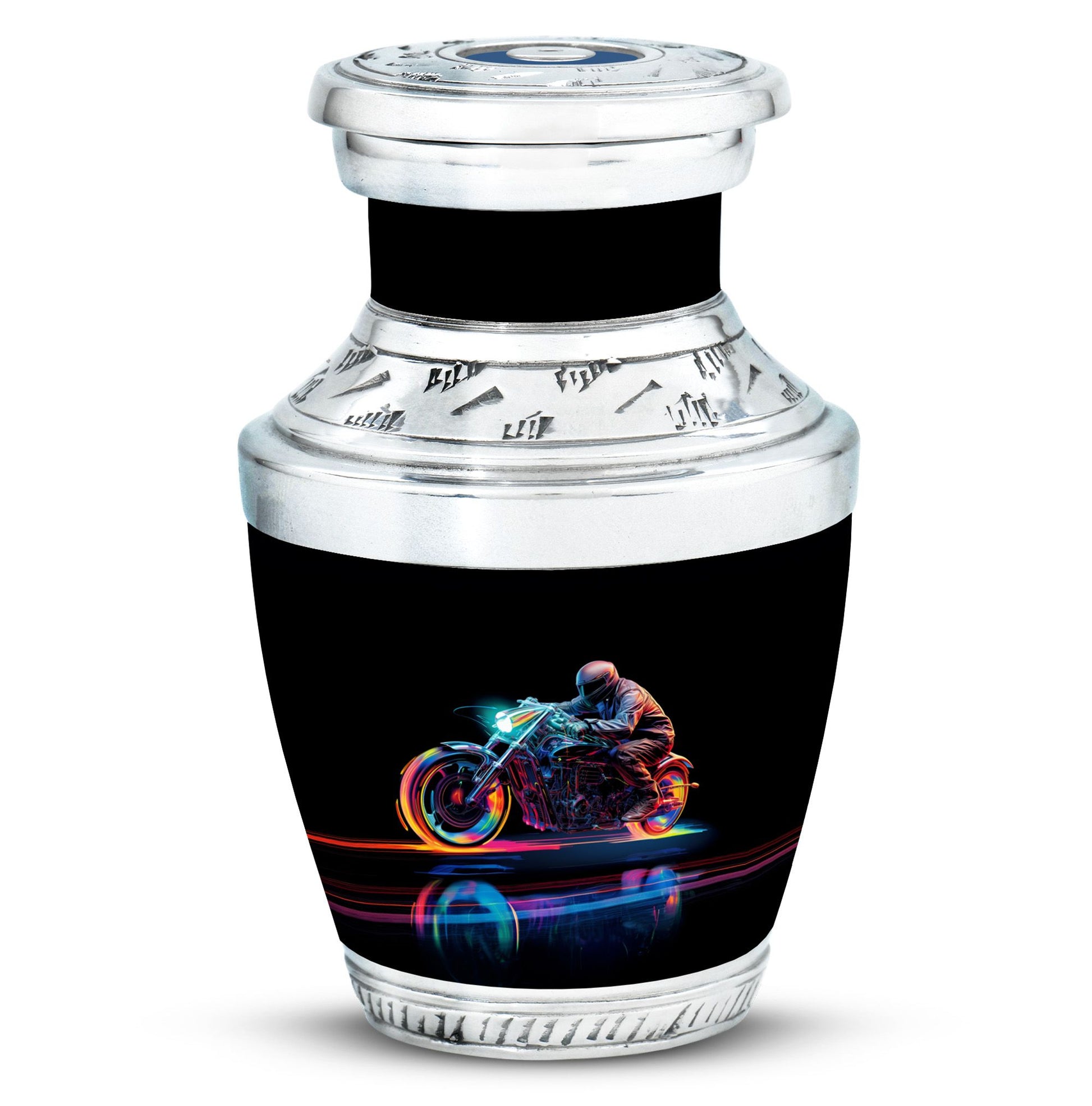 Neon-Colored Motorcycle - Urn For Human Ashes Adult Male