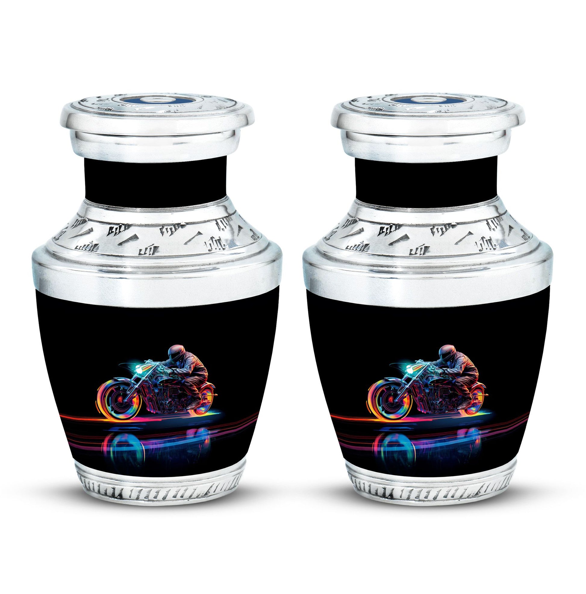 Neon-Colored Motorcycle - Urn For Human Ashes Adult Male