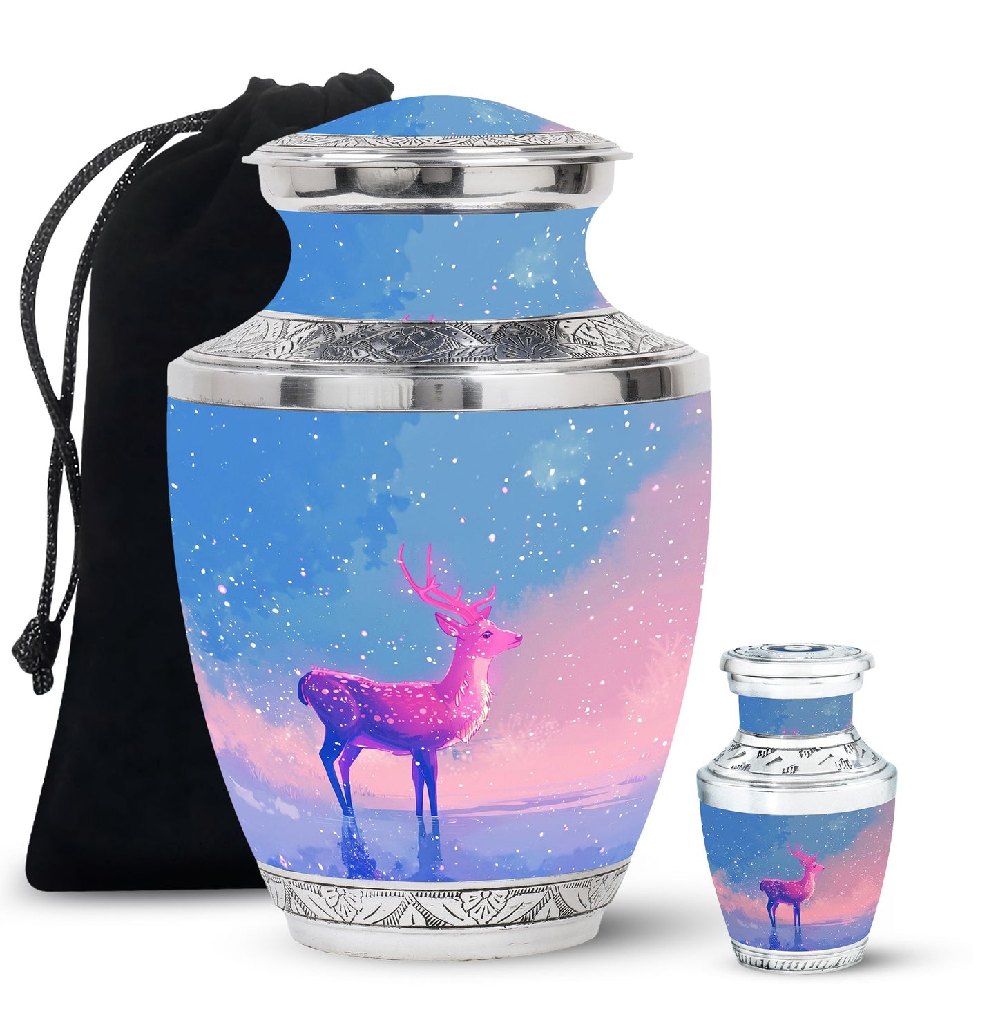 Personalized Deer Cremation Urn for Human Ashes - 10-inch, 200 cu in - Yatskia