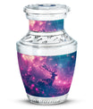 Deer Themed Cremation Urn - Purple and Blue Color Urns For Human Ashes