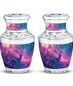 Deer Themed Cremation Urn - Purple and Blue Color Urns For Human Ashes