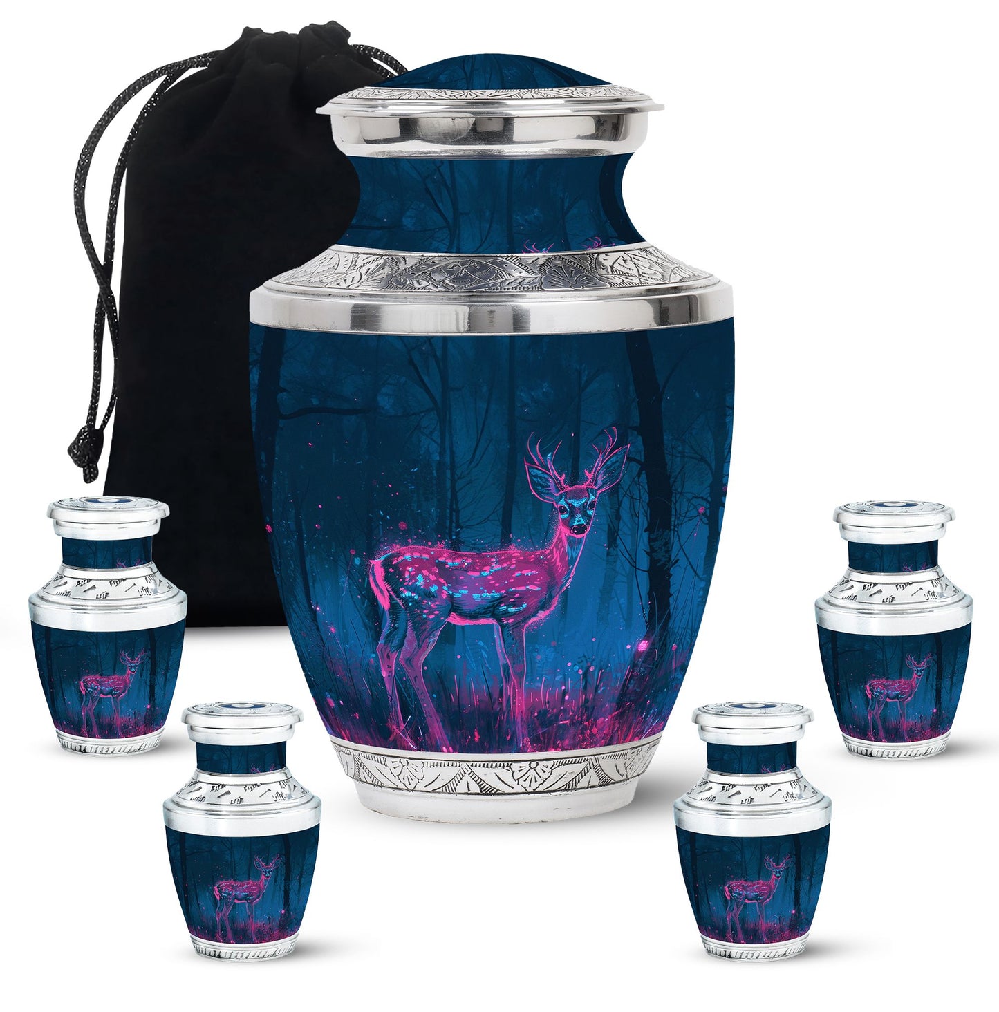 Personalized Deer Cremation Urn for Human Ashes - 10-inch, 200 cu in - Yatskia