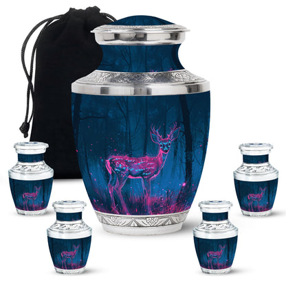Personalized Deer Cremation Urn for Human Ashes - 10-inch, 200 cu in - Yatskia