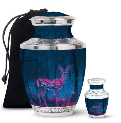 Personalized Deer Cremation Urn for Human Ashes - 10-inch, 200 cu in - Yatskia
