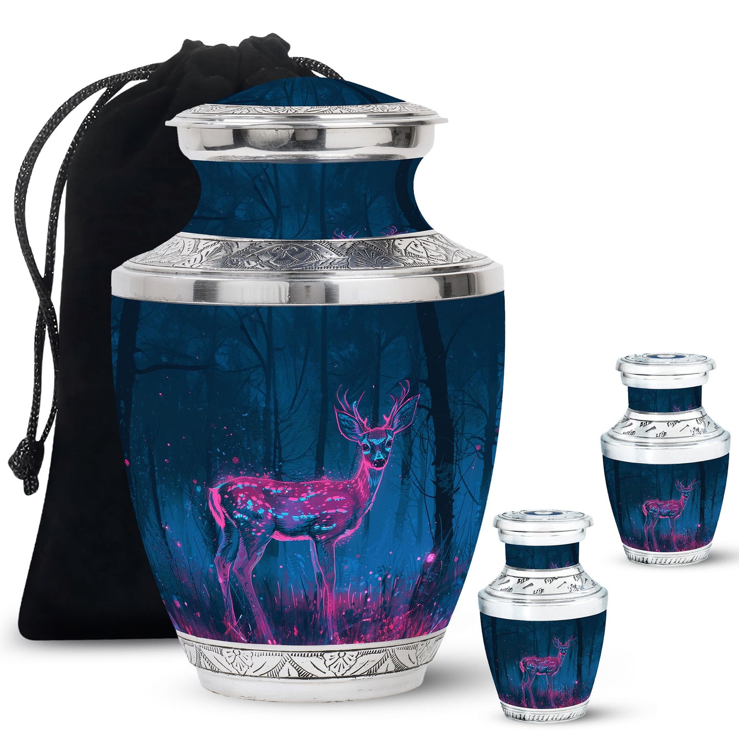 Personalized Deer Cremation Urn for Human Ashes - 10-inch, 200 cu in - Yatskia