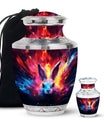 Colorful Bunny Burial Urn for Ashes – Artistic Rabbit Memorial Urn