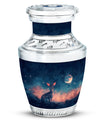 Baby Deer Night Themed Urn - Large Urn For Human Ashes