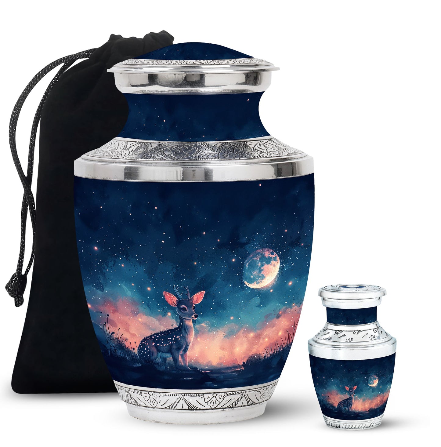Personalized Deer Cremation Urn for Human Ashes - 10-inch, 200 cu in - Yatskia