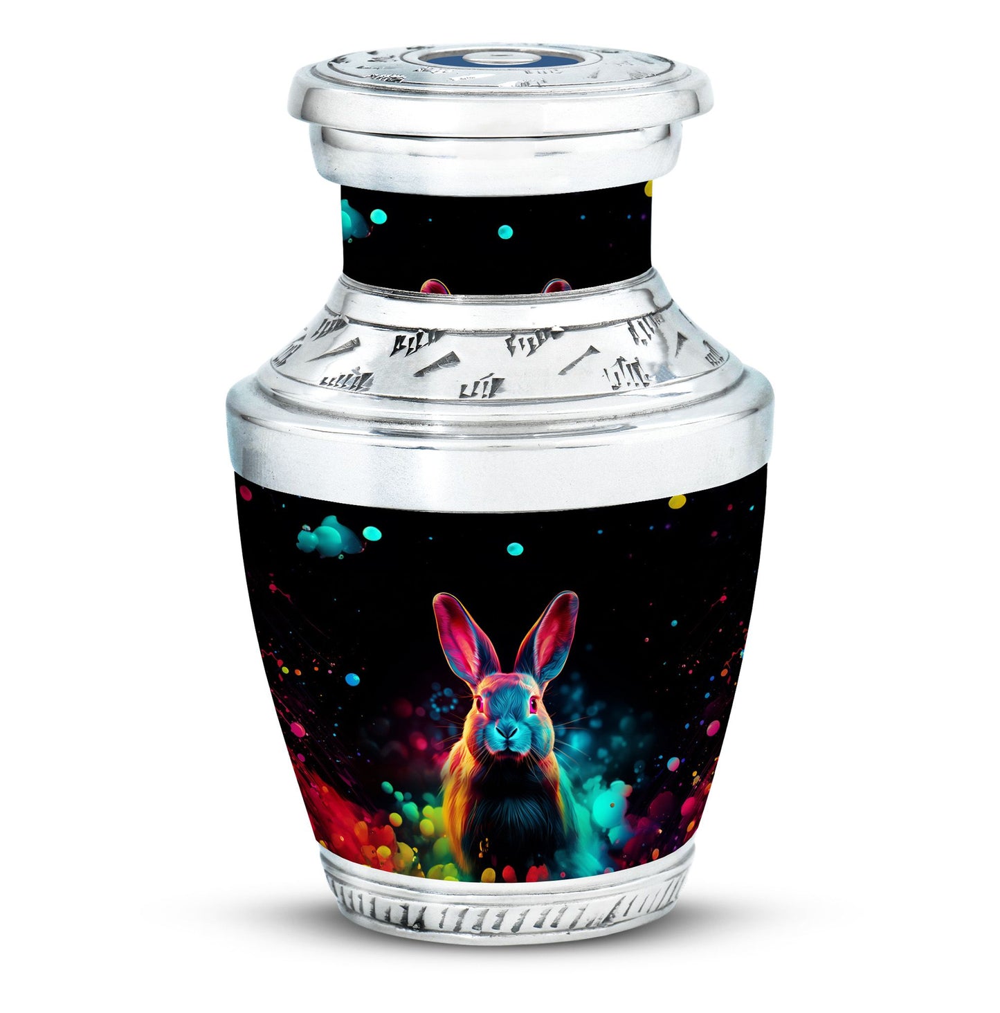 Colorful Personalized Rabbit Cremation Urn for Pet Ashes - 10-inch, 200 cu in - Yatskia