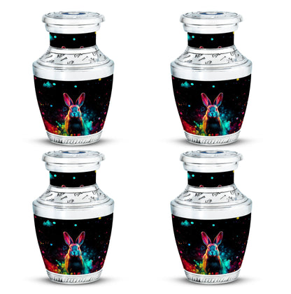 Colorful Personalized Rabbit Cremation Urn for Pet Ashes - 10-inch, 200 cu in - Yatskia
