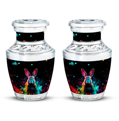 Colorful Personalized Rabbit Cremation Urn for Pet Ashes - 10-inch, 200 cu in - Yatskia