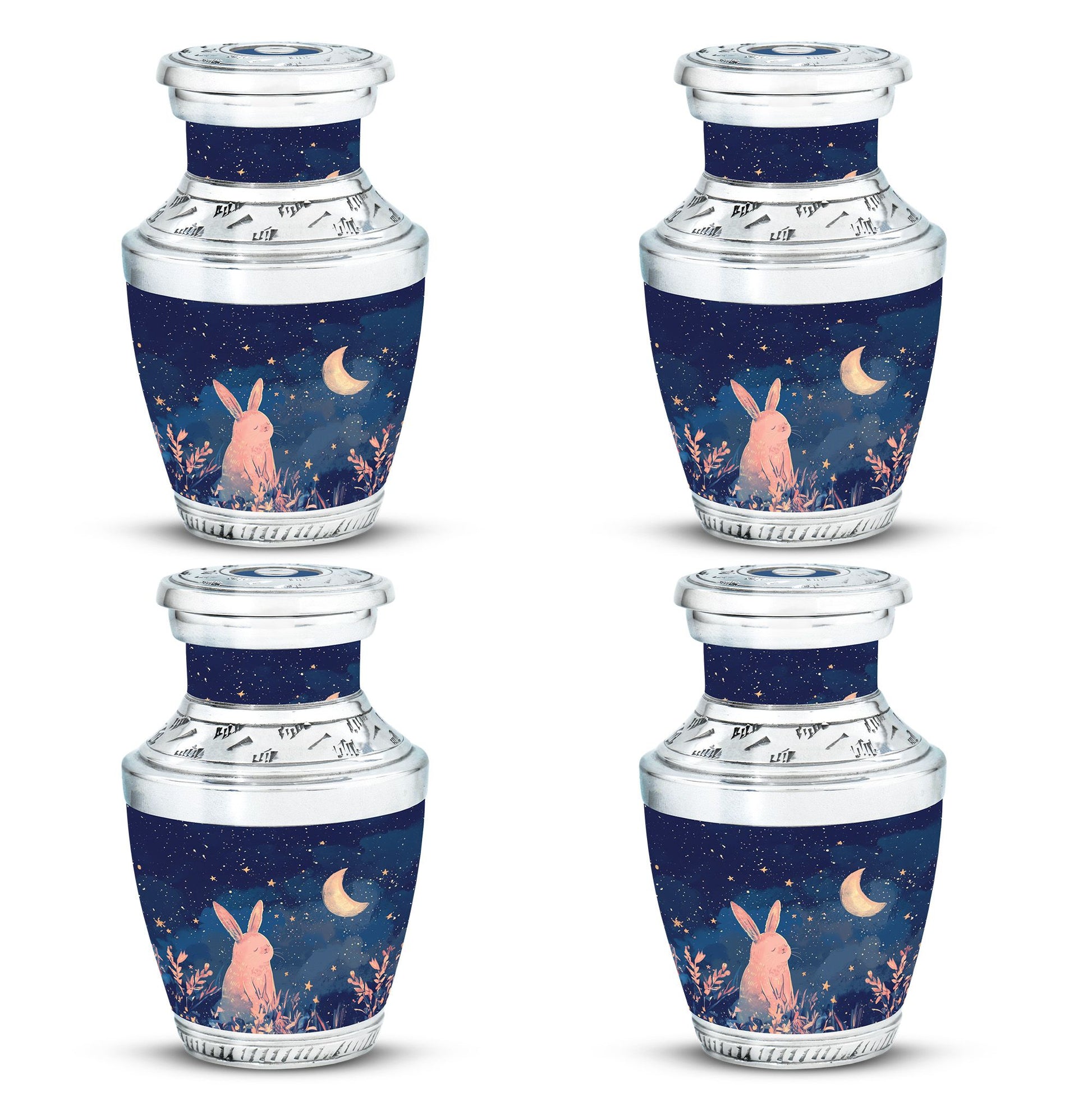 Starry Night Rabbit Cremation Urns For Human Ashes - Urns For Burial