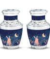 Starry Night Rabbit Cremation Urns For Human Ashes - Urns For Burial