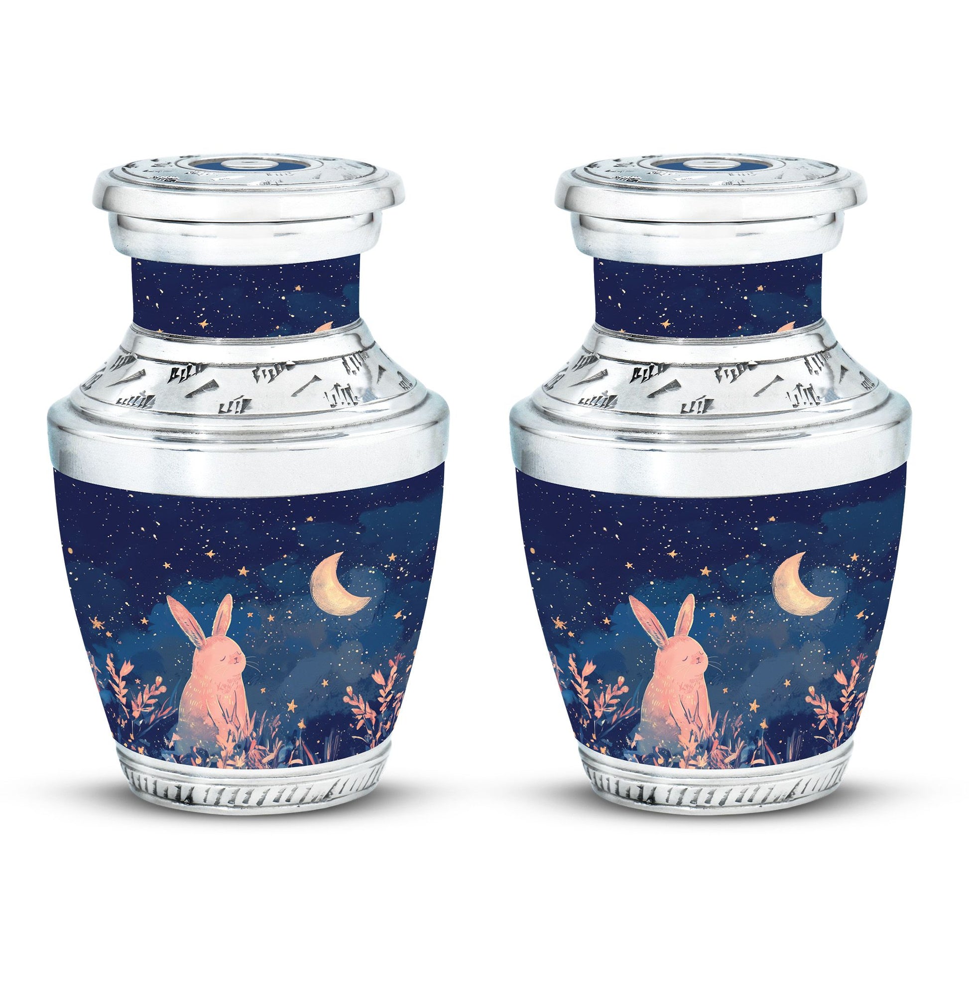 Starry Night Rabbit Cremation Urns For Human Ashes - Urns For Burial
