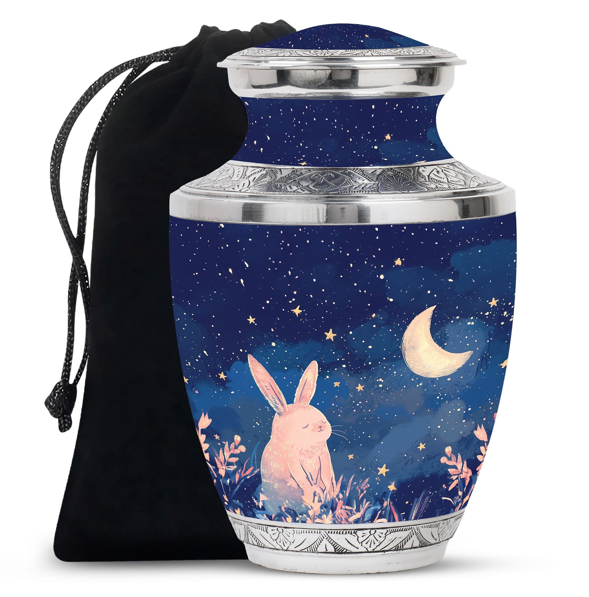 Starry Night Rabbit Cremation Urns For Human Ashes - Urns For Burial
