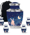 Starry Night Rabbit Cremation Urns For Human Ashes - Urns For Burial