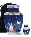 Starry Night Rabbit Cremation Urns For Human Ashes - Urns For Burial