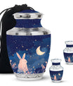 Starry Night Rabbit Cremation Urns For Human Ashes - Urns For Burial