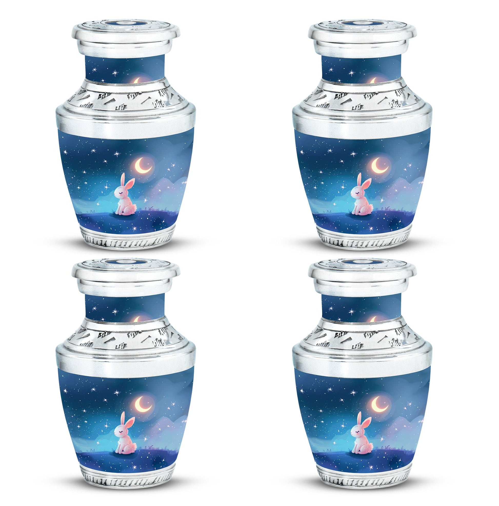 Moonlit Bunny Cremation Urns For Human Ashes - Rabbit Urn for Mom & Dad