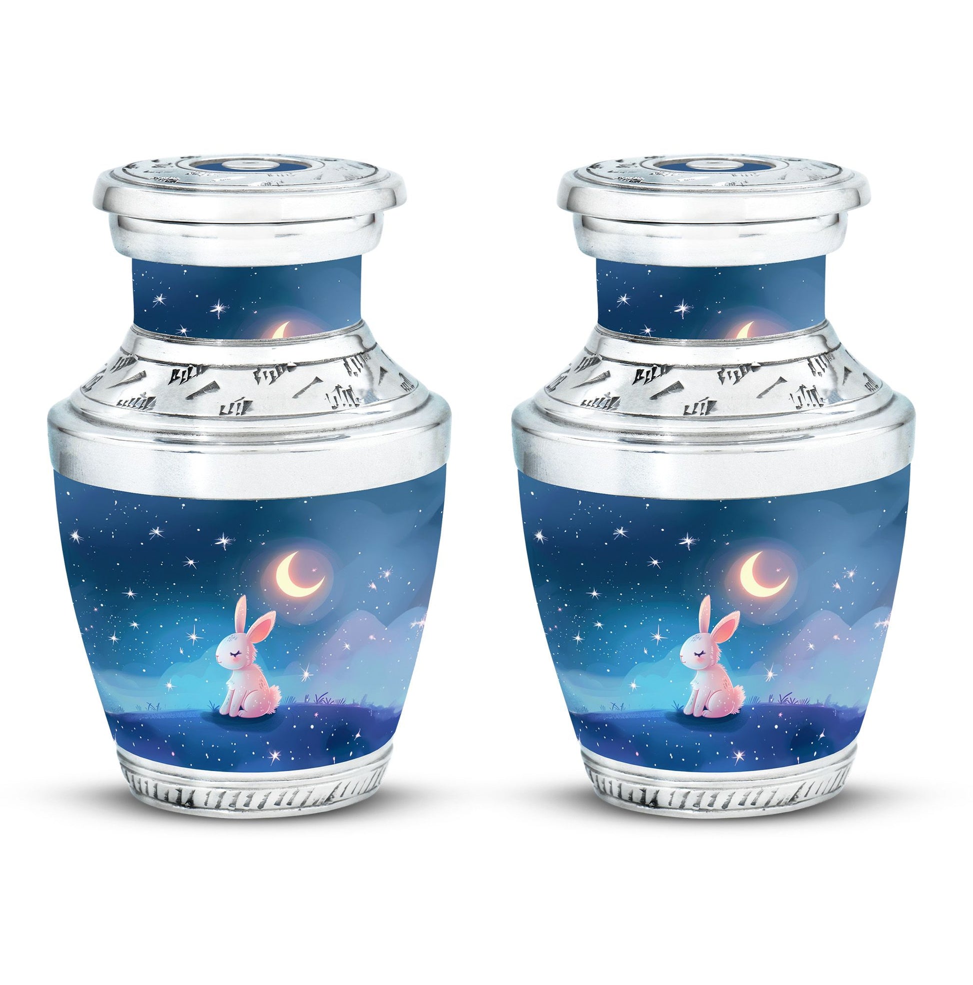 Moonlit Bunny Cremation Urns For Human Ashes - Rabbit Urn for Mom & Dad