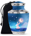 Moonlit Bunny Cremation Urns For Human Ashes - Rabbit Urn for Mom & Dad