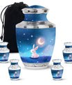 Moonlit Bunny Cremation Urns For Human Ashes - Rabbit Urn for Mom & Dad
