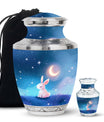 Moonlit Bunny Cremation Urns For Human Ashes - Rabbit Urn for Mom & Dad