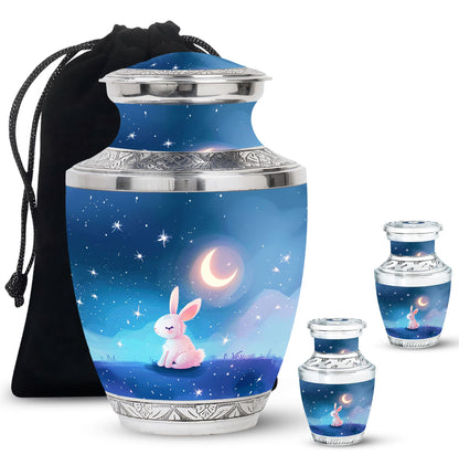 Personalized Rabbit Cremation Urn for Pet Ashes - 10-inch, 200 cu in - Yatskia