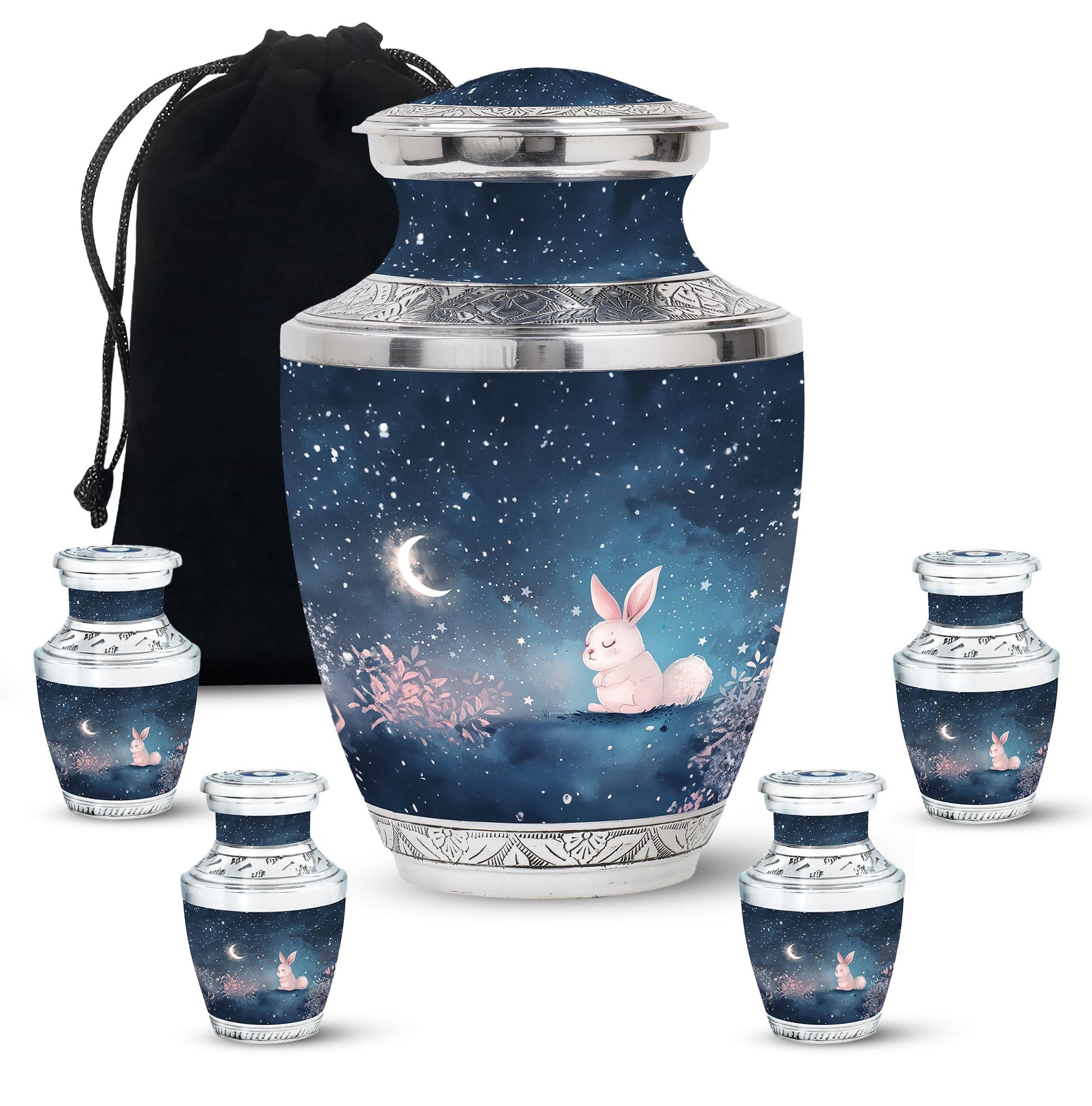Night Bunny & Stars Urn - Urns For Human Ashes Women