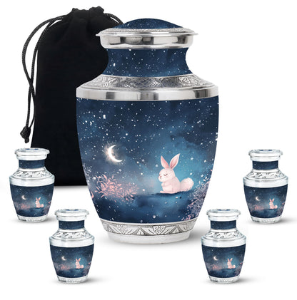 Personalized Rabbit Cremation Urn for Pet Ashes - 10-inch, 200 cu in - Yatskia