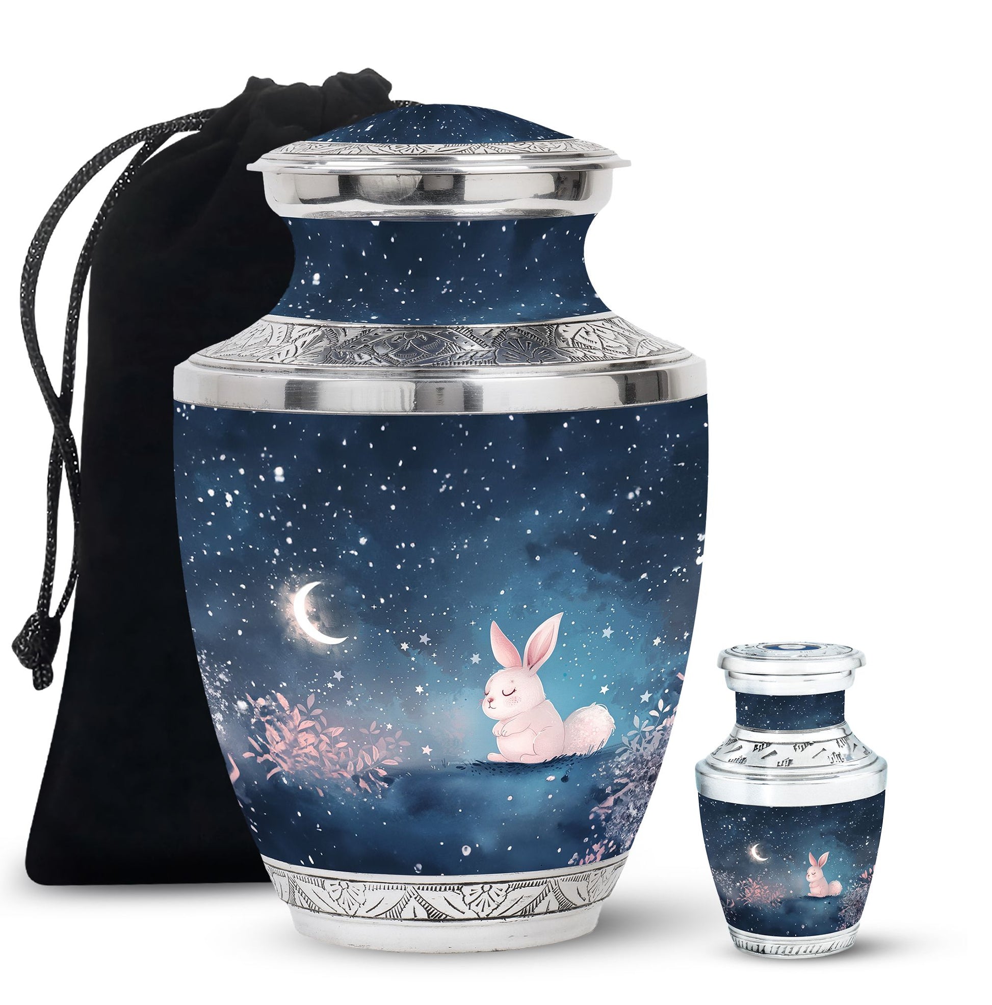 Night Bunny & Stars Urn - Urns For Human Ashes Women