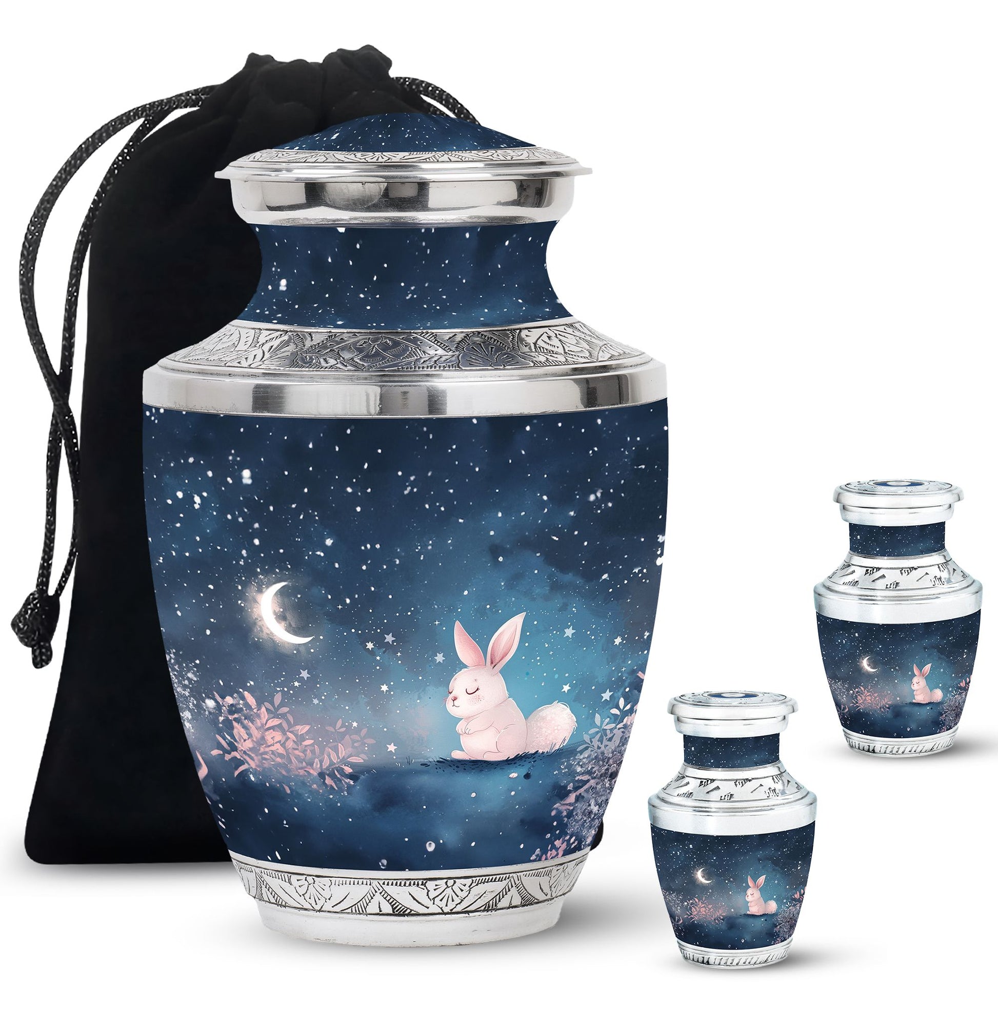 Night Bunny & Stars Urn - Urns For Human Ashes Women