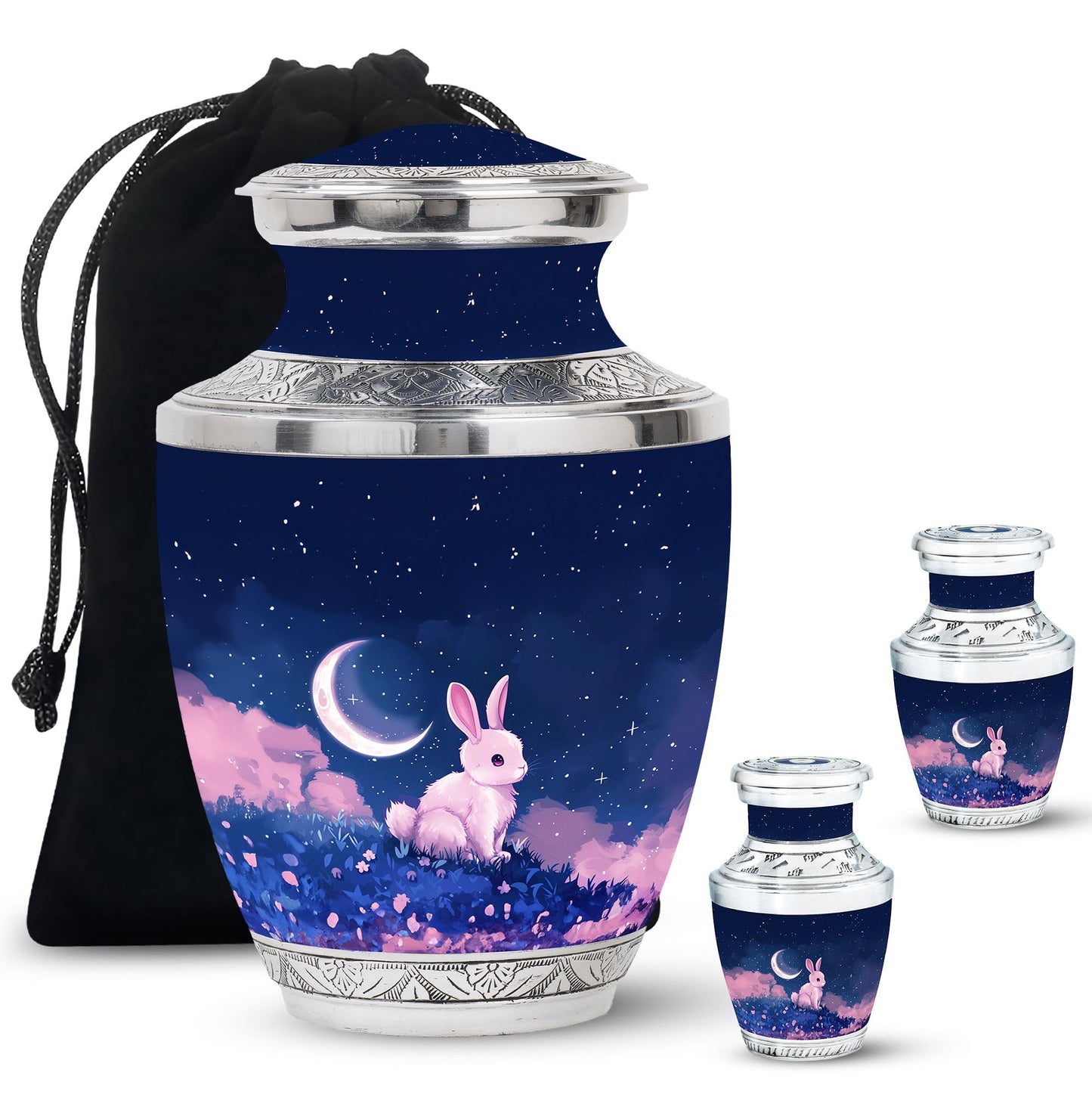 Personalized Galaxy Cremation Urn for Human Ashes - 10-inch, 200 cu in - Yatskia