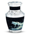 Wolf Cremation Large Urn - Urns For Human Ashes With A Wolf Drawing