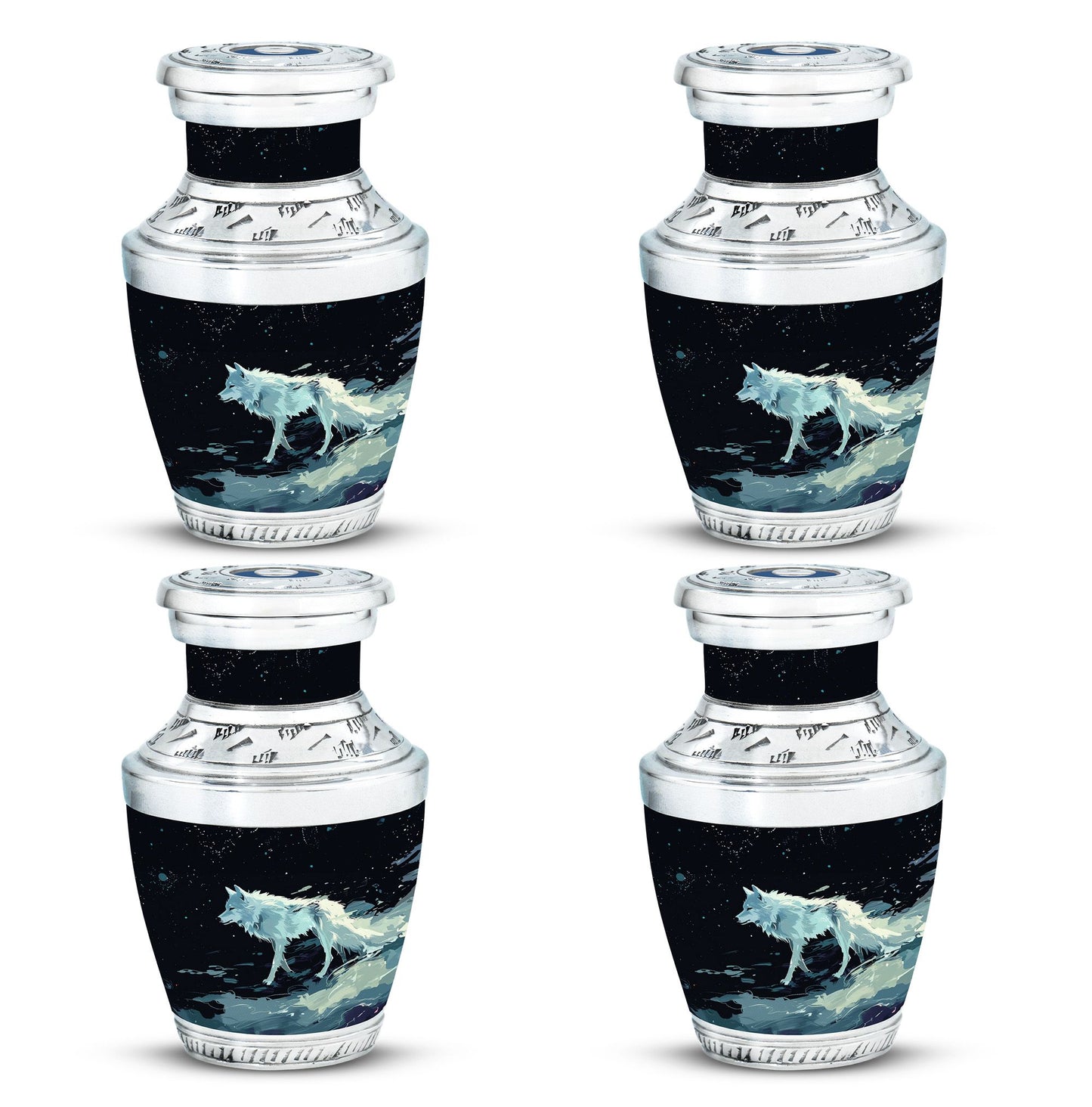 Personalized Wolf Cremation Urn for Human Ashes - 10-inch, 200 cu in - Yatskia