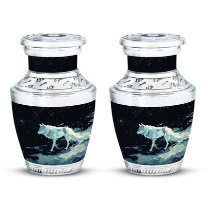 Personalized Wolf Cremation Urn for Human Ashes - 10-inch, 200 cu in - Yatskia