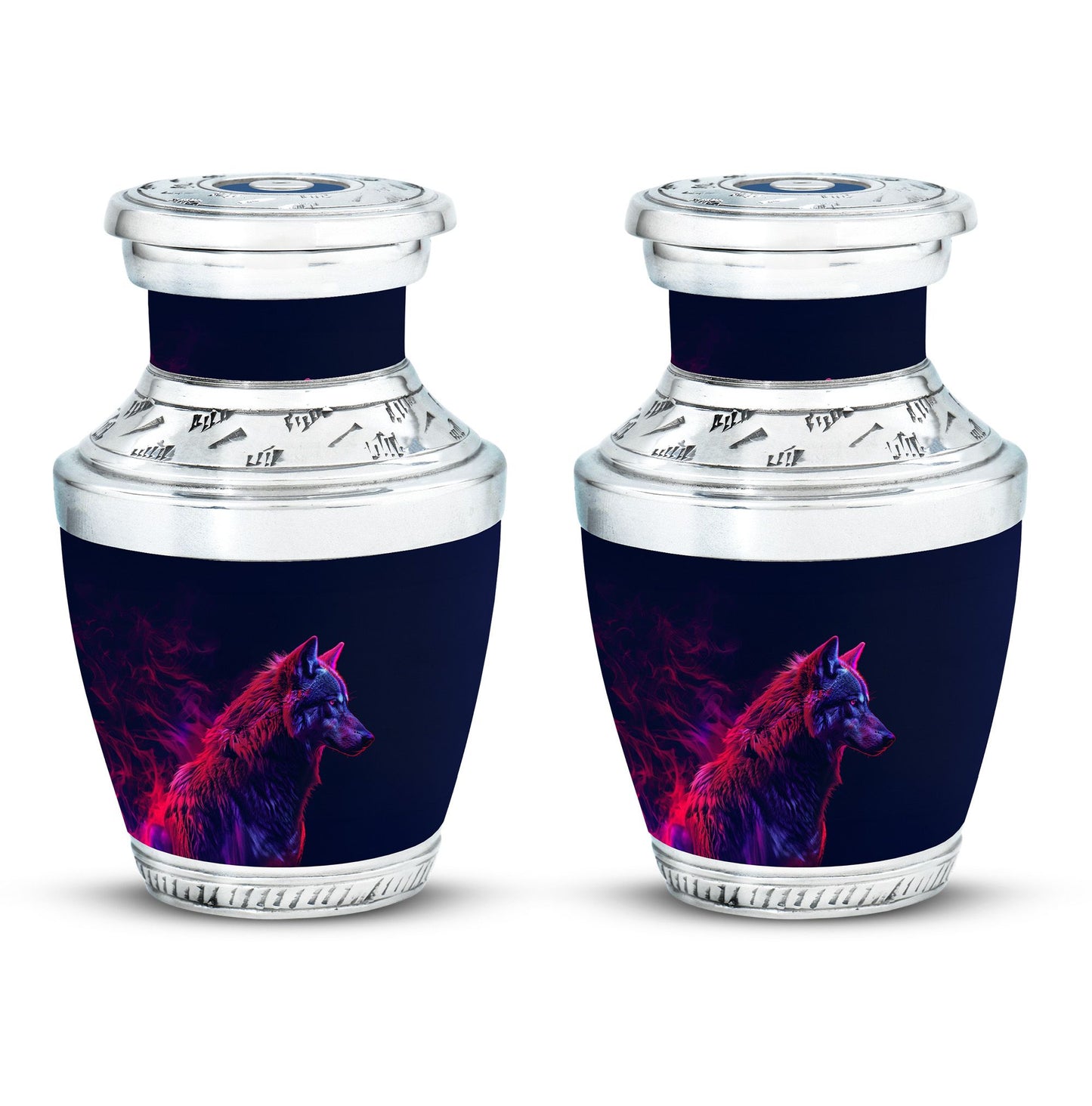 Personalized Wolf Cremation Urn for Human Ashes - 10-inch, 200 cu in - Yatskia