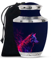 Neon Wolf Cremation Urn – Bold & Majestic Spirit Large Urns For Female & Male