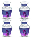 Wolf Cremation Urn for Ashes - Purple Wolf Design Memorial Urn
