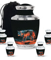 Black Wolf Burial Urn - Urns For Human Ashes Adult Male
