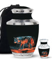 Black Wolf Burial Urn - Urns For Human Ashes Adult Male