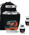 Black Wolf Burial Urn - Urns For Human Ashes Adult Male