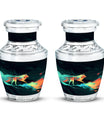 Colorful Wolf Cremation Urn for Human Ashes - Urn for Mom and Dad