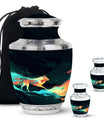 Colorful Wolf Cremation Urn for Human Ashes - Urn for Mom and Dad