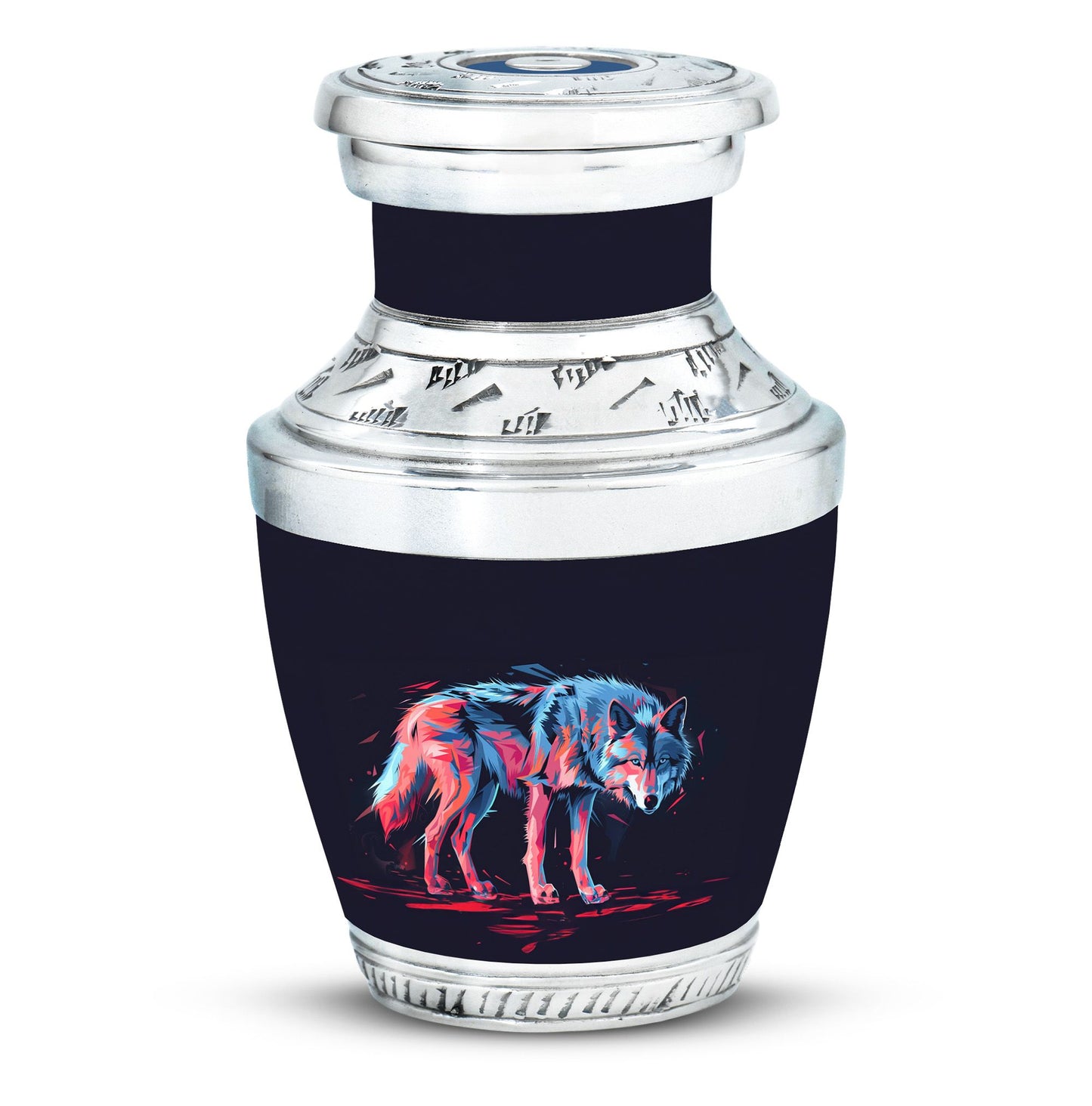Personalized Wolf Cremation Urn for Mom - 10-inch, 200 cu in - Yatskia
